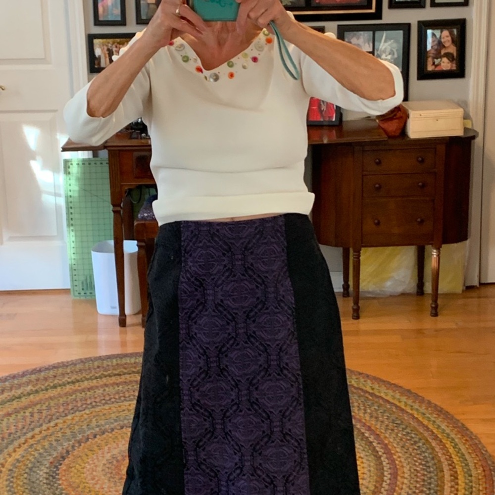 Morbid Threads Purple and Black Maxi Skirt. Size M - Picture 3 of 9